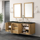 James Martin Laurent 72" Dual Mount Double Bathroom Vanity, Light Natural Oak