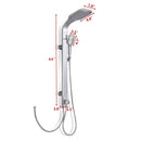 44 Inch Aluminium Alloy Panel Rainfall Shower Column with Hand Shower by DirectDeals