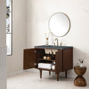 James Martin Amberly 36" Dual Mount Single Bathroom Vanity, Mid-Century Walnut