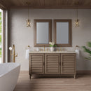 James Martin Portland 60" Double Bathroom Vanity, Whitewashed Walnut