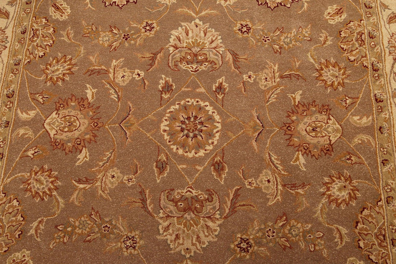 5'6" X 8'6" handmade 100% wool Traditional Oriental Area Rug Brown