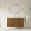 James Martin Laurent 48" Dual Mount Single Bathroom Vanity, Honey Oak
