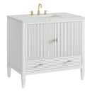 James Martin Myrrin 36" Single Bathroom Vanity, Bright White