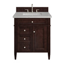 James Martin Brittany 30" Single Bathroom Vanity, Burnished Mahogany