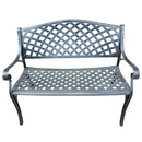 Outdoor Aluminum Modern 40-in Grey Patio Bench Loveseat