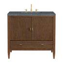 James Martin Myrrin 36" Single Bathroom Vanity, Mid-Century Walnut