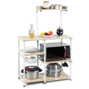 4 Tier Vintage Kitchen Baker's Rack Utility Microwave Stand-Coffee by DirectDeals