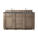 James Martin Bristol 60" Double Bathroom Vanity, Whitewashed Walnut