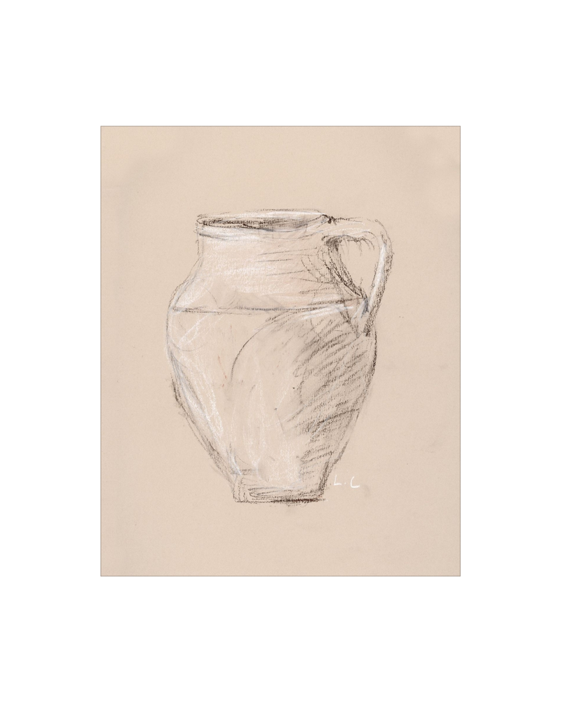 Vase Drawing Sepia