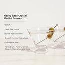 Raye Heavy Base Crystal Stemless Martini Glasses Set of 2 by Viski