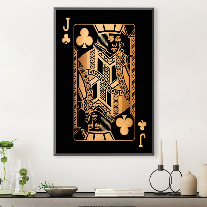 Jack of Clubs - Gold Canvas