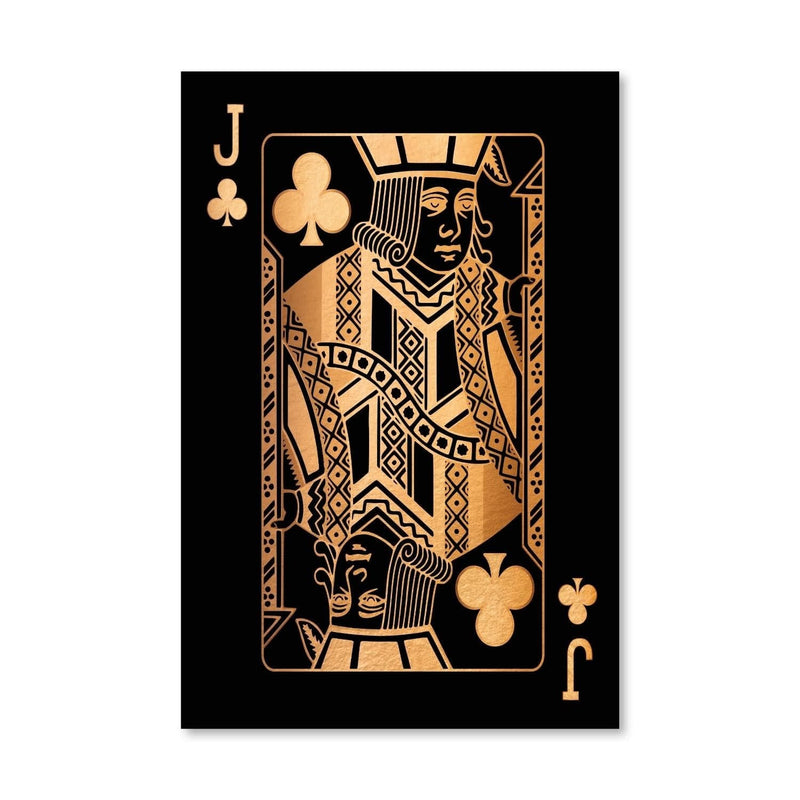 Jack of Clubs - Gold Canvas