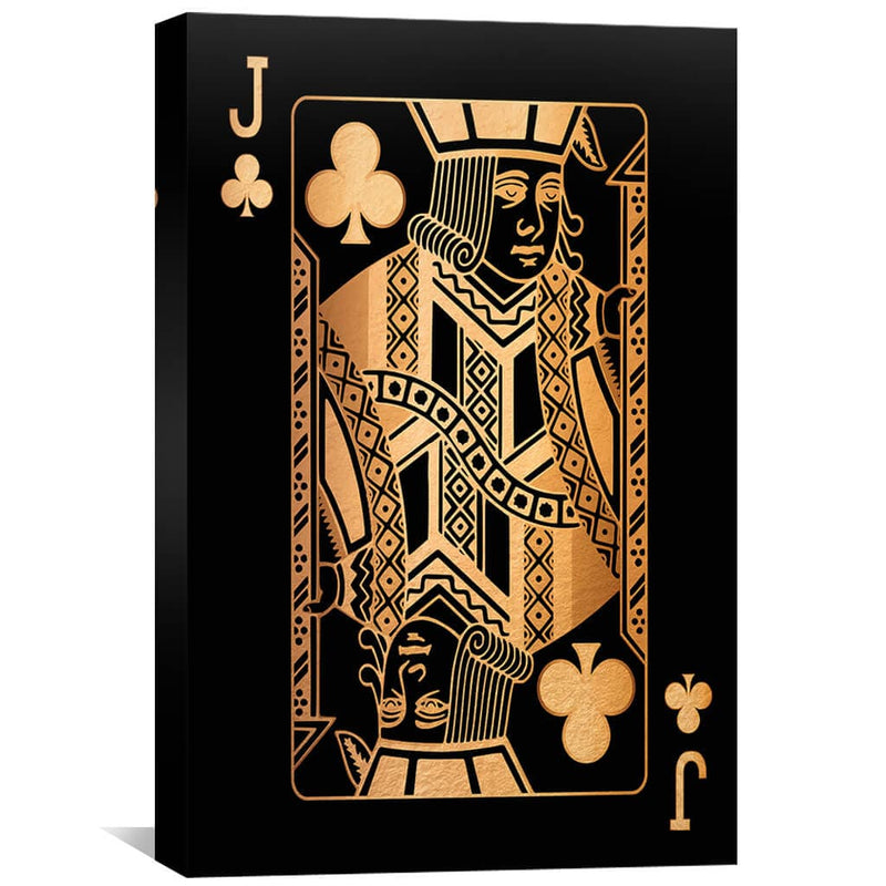 Jack of Clubs - Gold Canvas