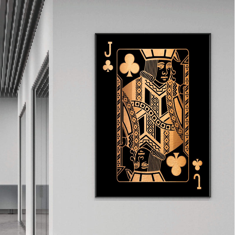 Jack of Clubs - Gold Canvas