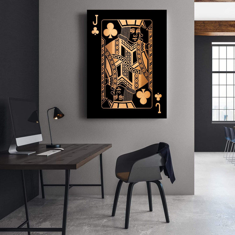 Jack of Clubs - Gold Canvas