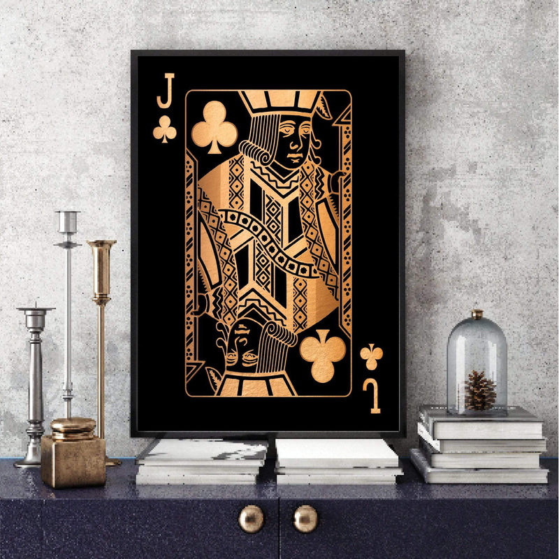 Jack of Clubs - Gold Canvas