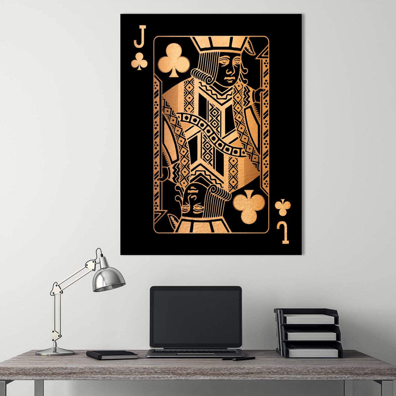 Jack of Clubs - Gold Canvas