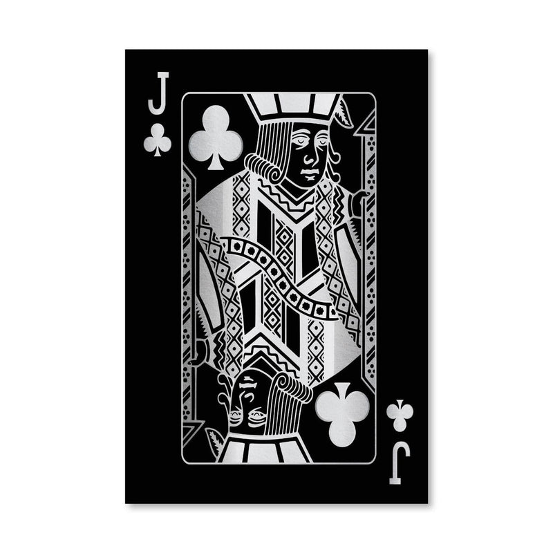 Jack of Clubs - Silver Canvas