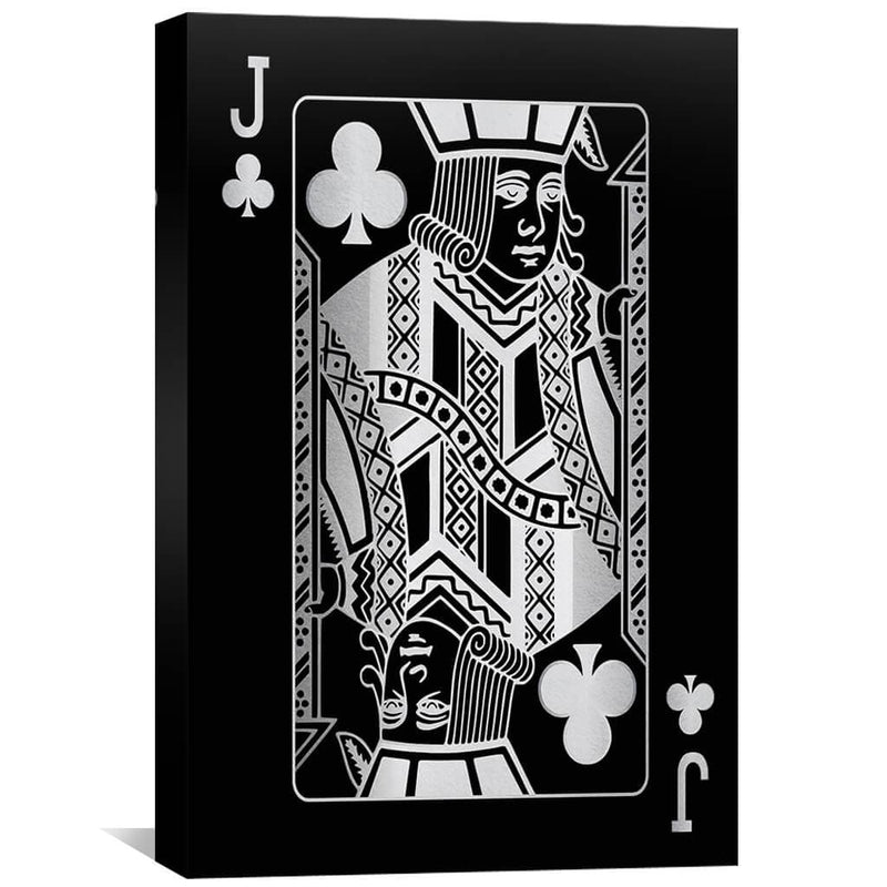 Jack of Clubs - Silver Canvas