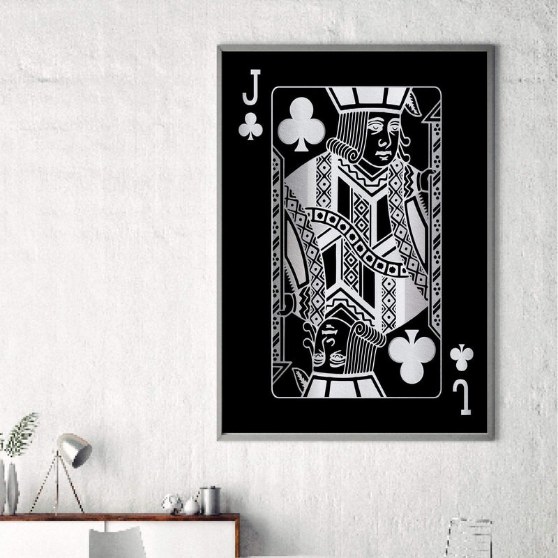 Jack of Clubs - Silver Canvas