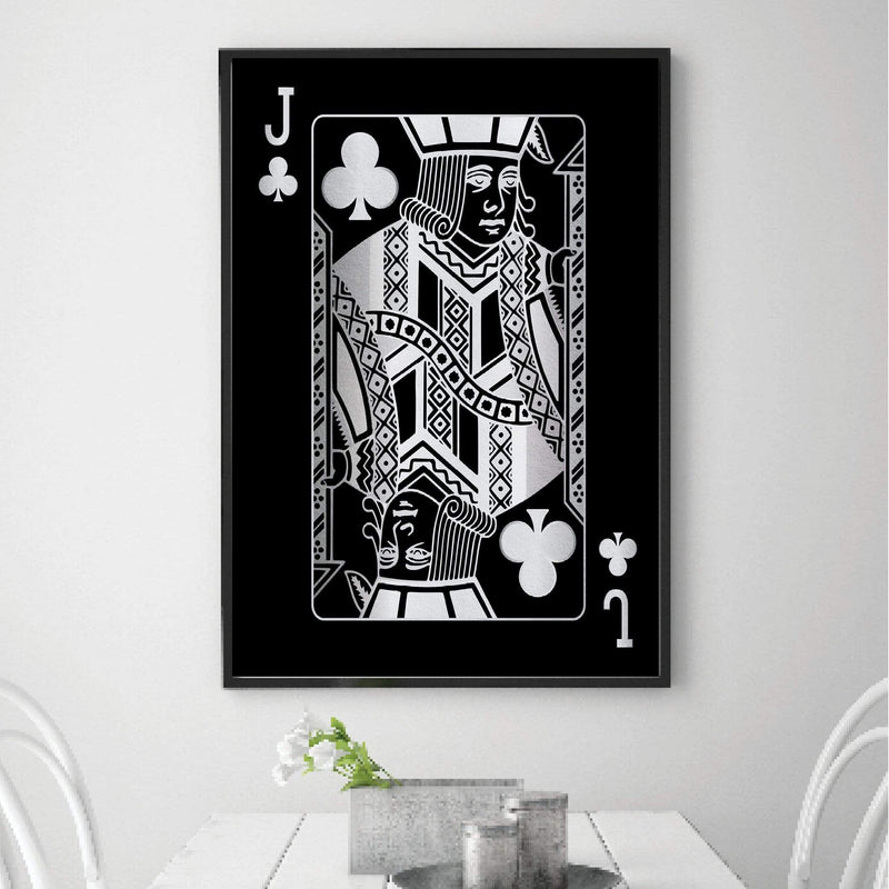 Jack of Clubs - Silver Canvas