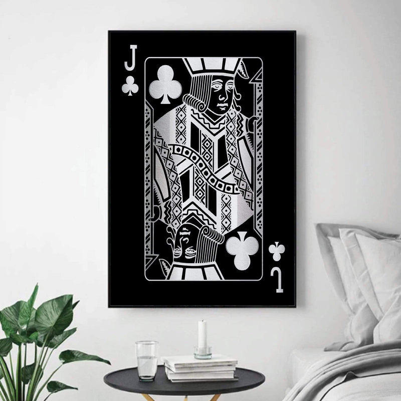 Jack of Clubs - Silver Canvas