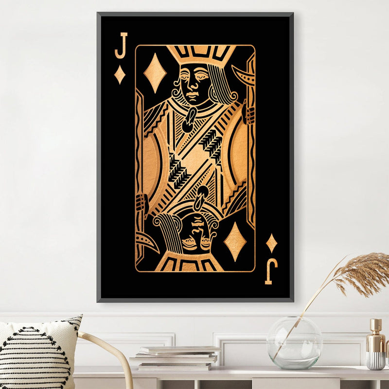 Jack of Diamonds - Gold Canvas