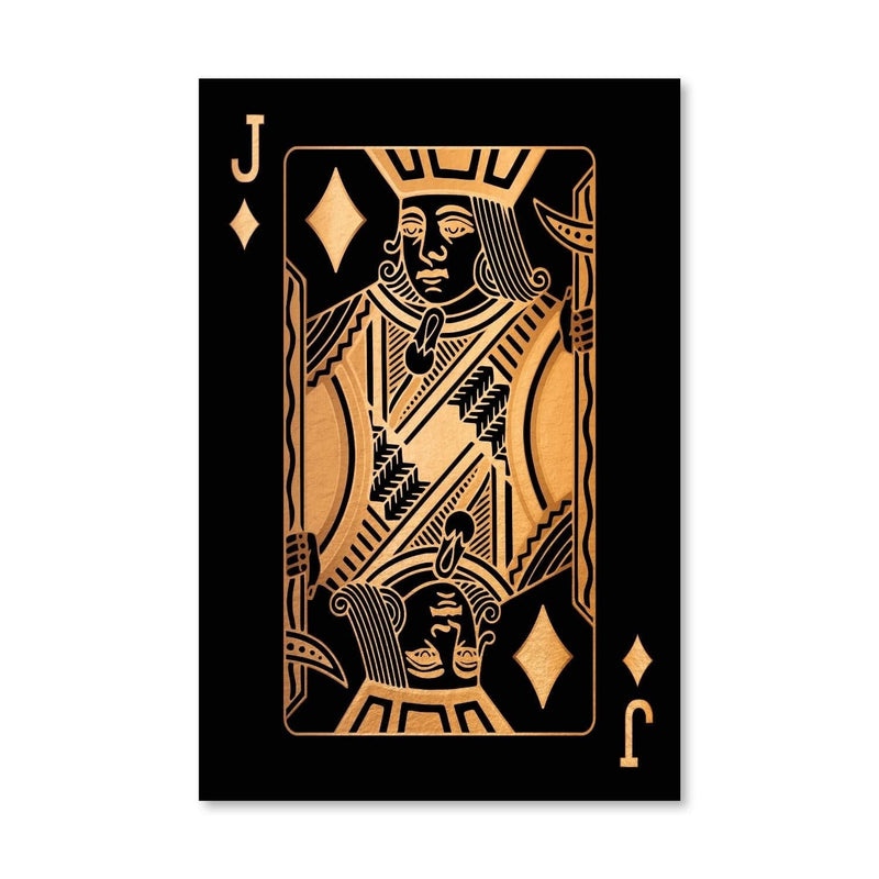 Jack of Diamonds - Gold Canvas