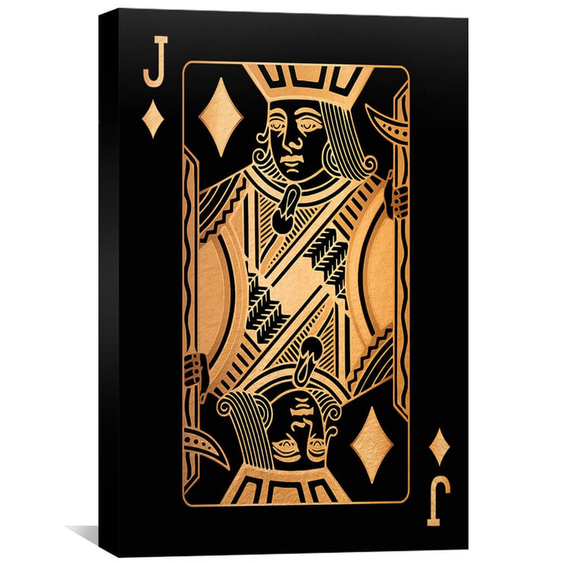 Jack of Diamonds - Gold Canvas