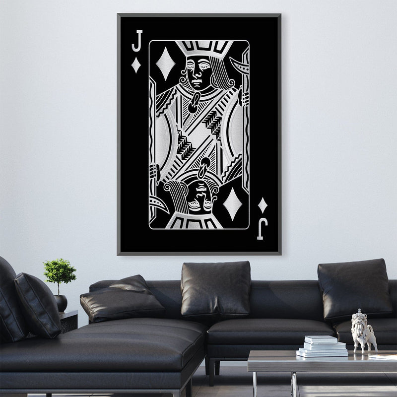 Jack of Diamonds - Silver Canvas