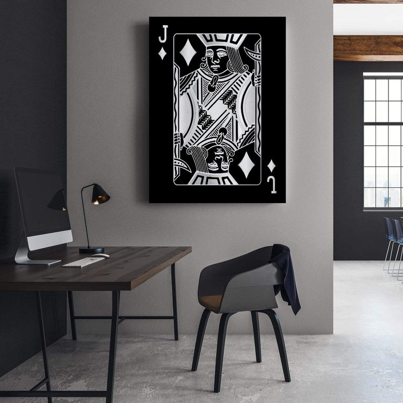 Jack of Diamonds - Silver Canvas