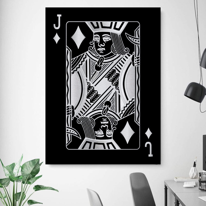 Jack of Diamonds - Silver Canvas