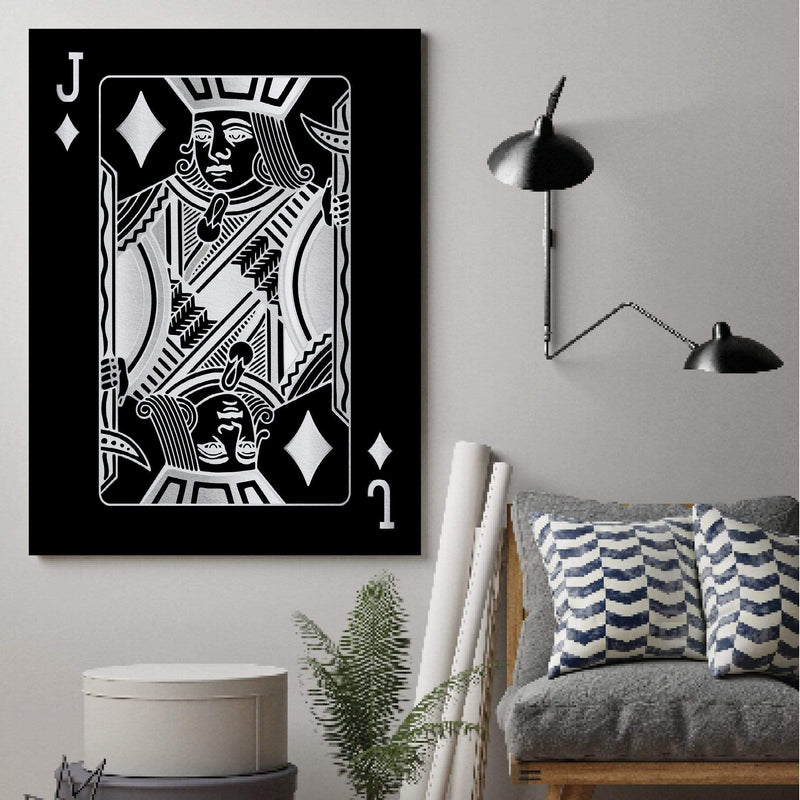 Jack of Diamonds - Silver Canvas