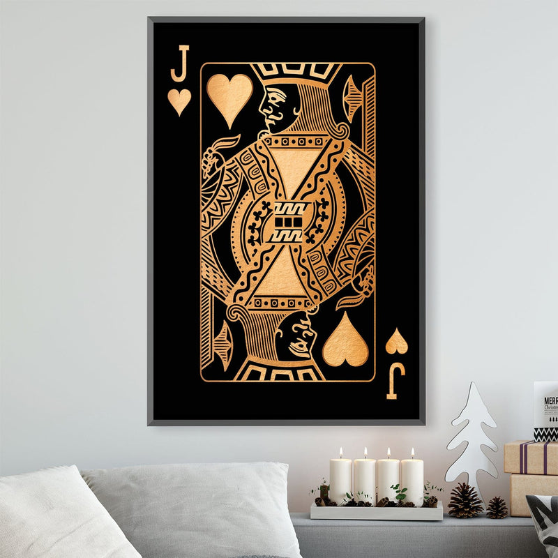 Jack of Hearts - Gold Canvas