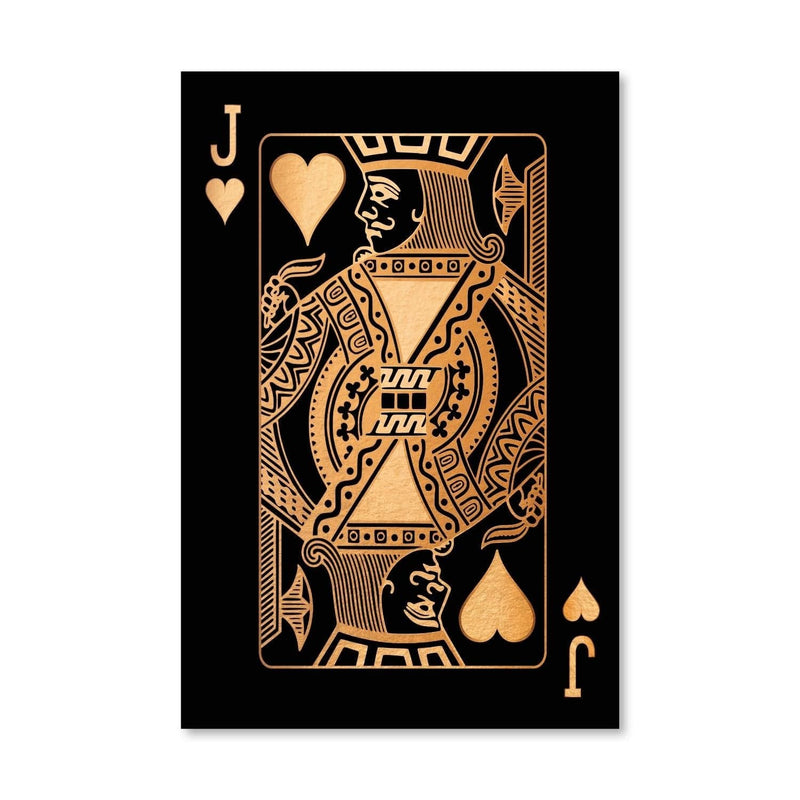 Jack of Hearts - Gold Canvas