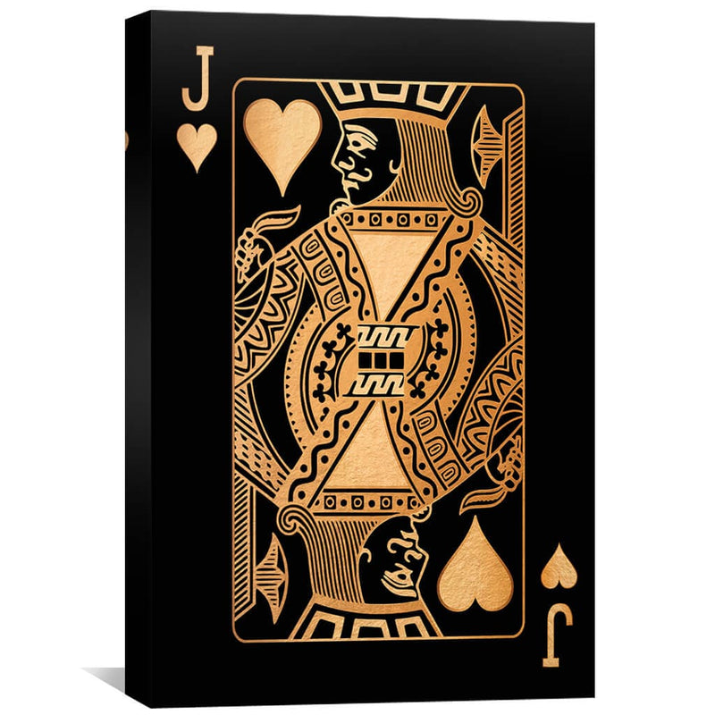 Jack of Hearts - Gold Canvas