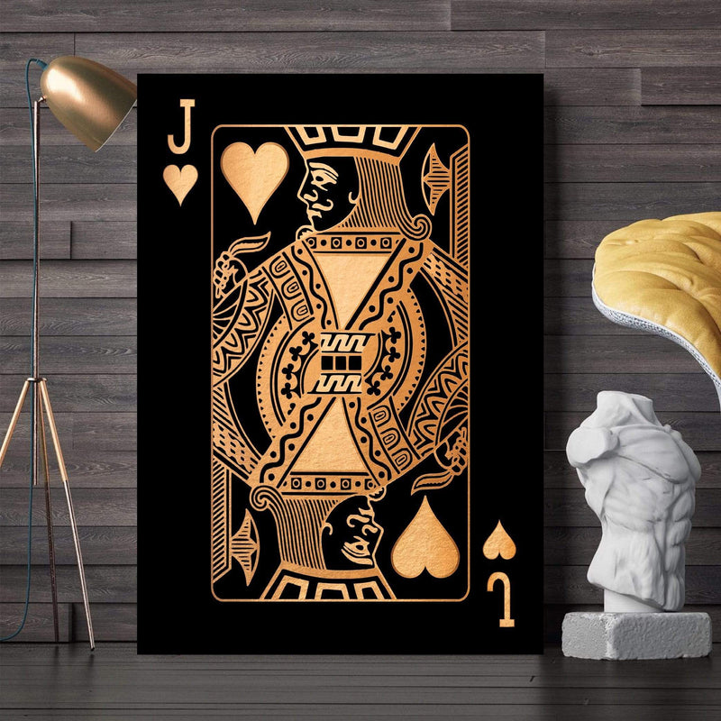 Jack of Hearts - Gold Canvas