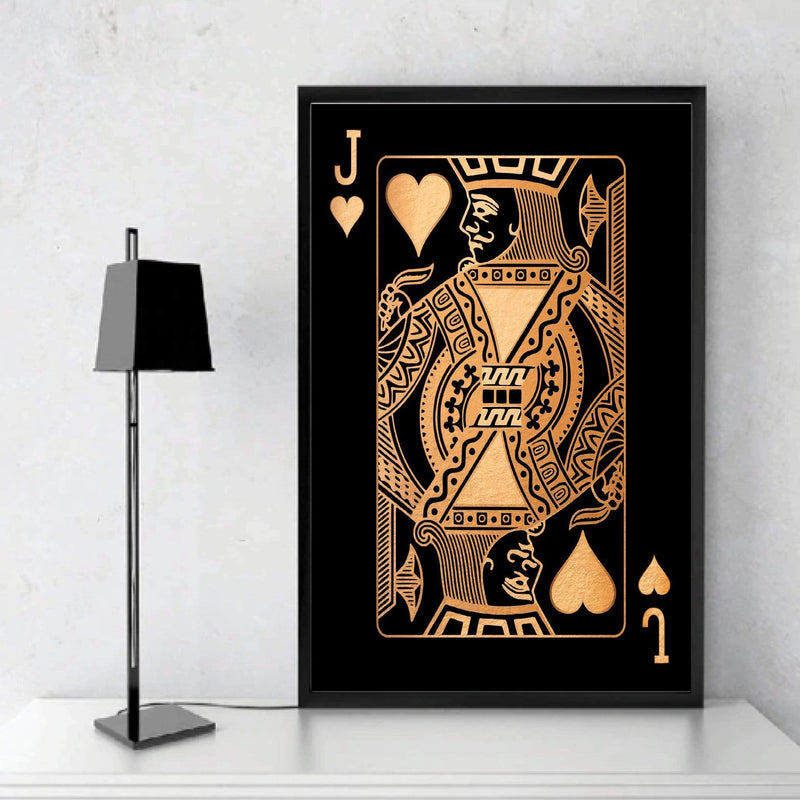 Jack of Hearts - Gold Canvas