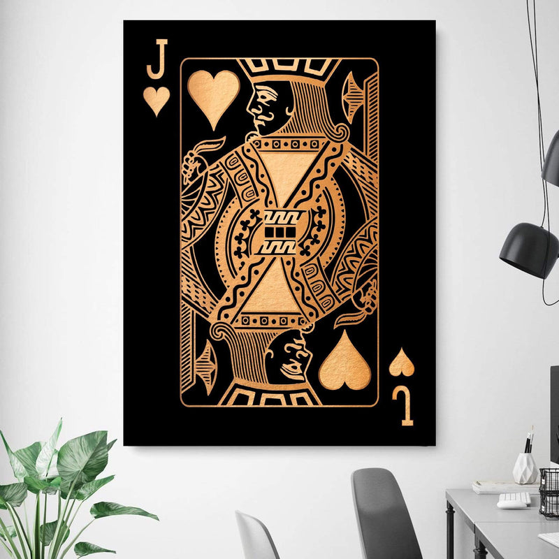 Jack of Hearts - Gold Canvas