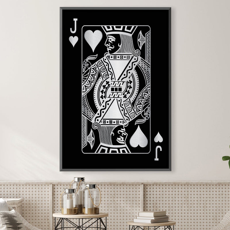 Jack of Hearts - Silver Canvas