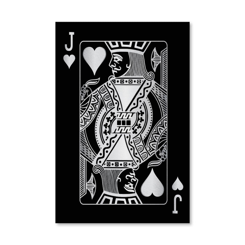 Jack of Hearts - Silver Canvas