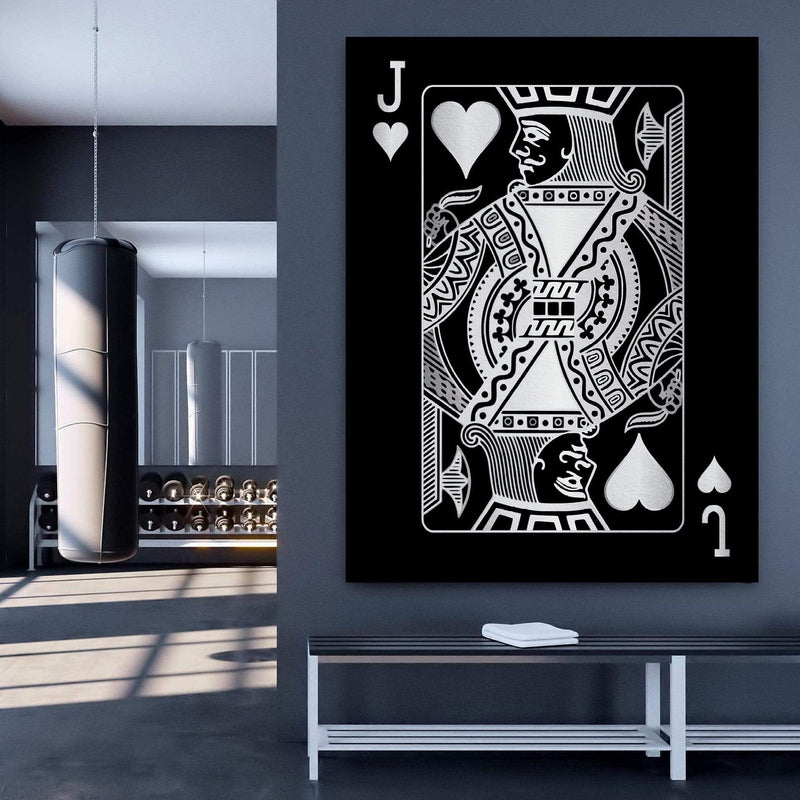 Jack of Hearts - Silver Canvas