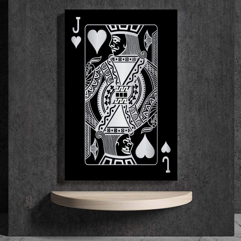 Jack of Hearts - Silver Canvas