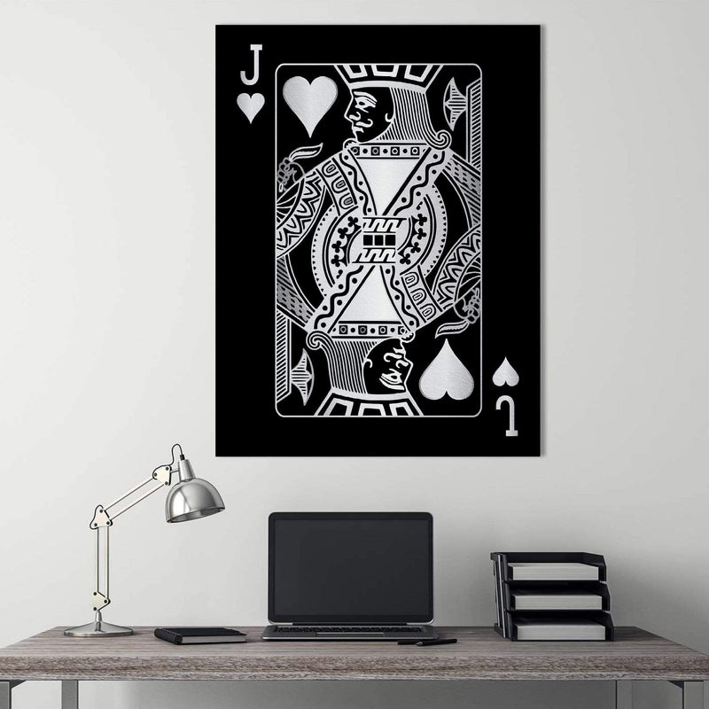 Jack of Hearts - Silver Canvas