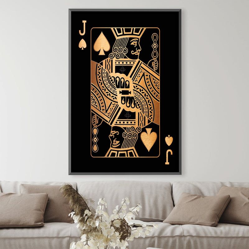 Jack of Spades - Gold Canvas