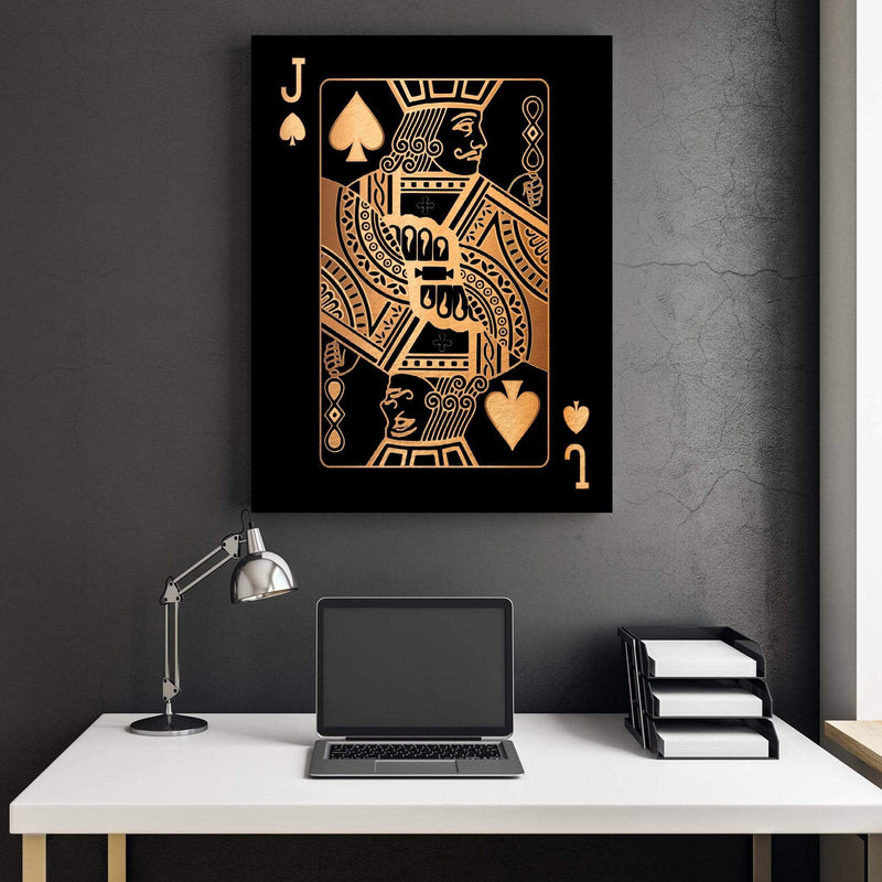 Jack of Spades - Gold Canvas