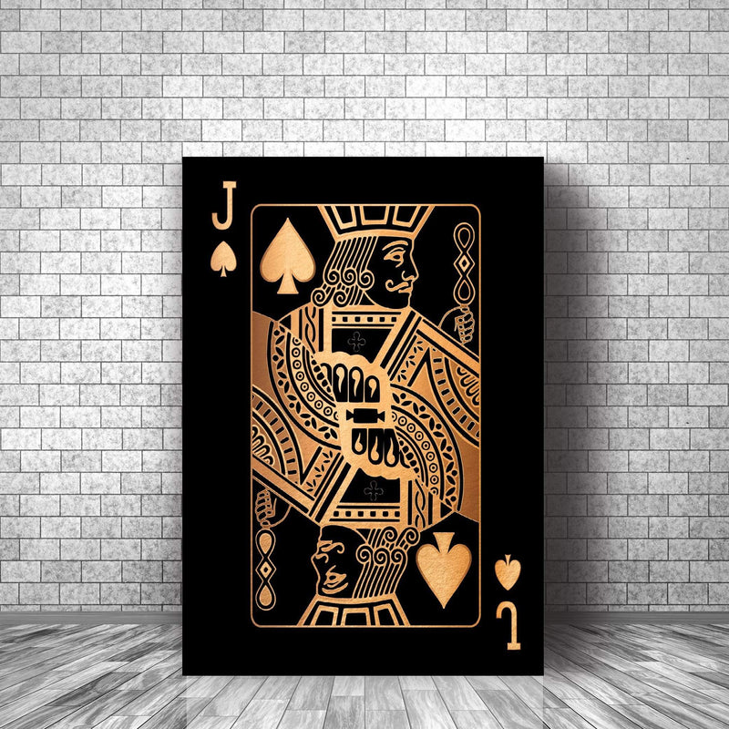 Jack of Spades - Gold Canvas