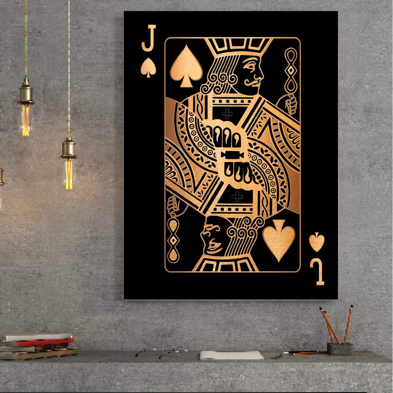 Jack of Spades - Gold Canvas