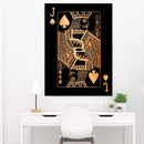 Jack of Spades - Gold Canvas
