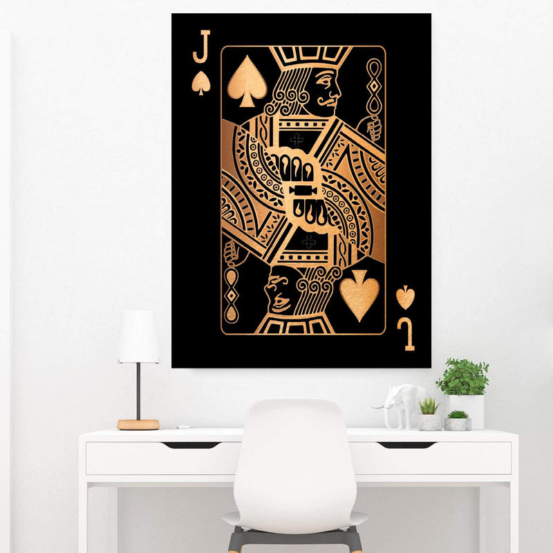 Jack of Spades - Gold Canvas